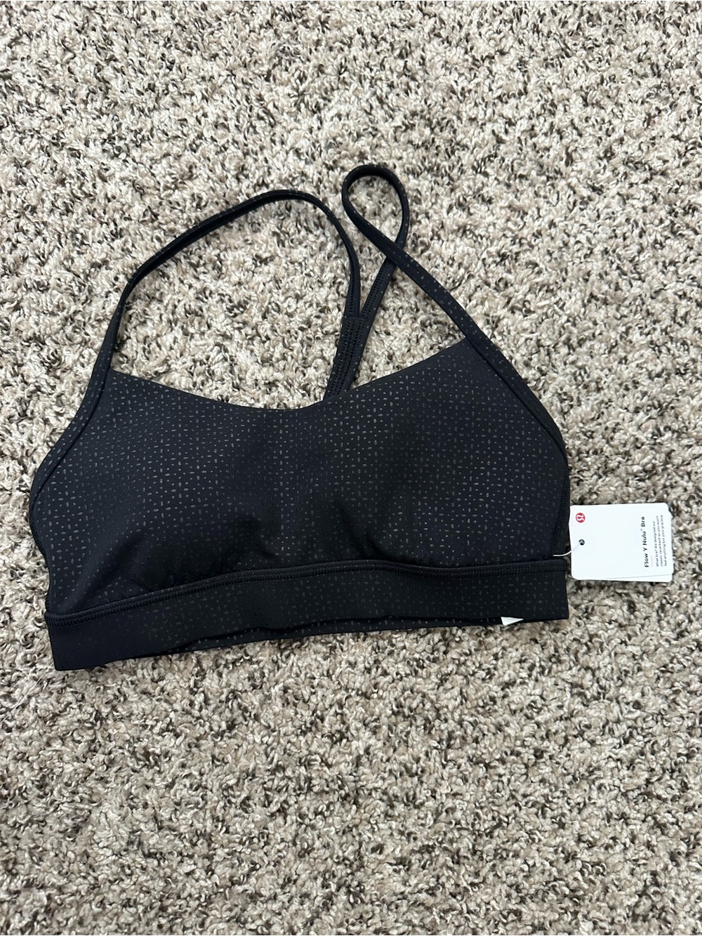 Black Sparkle Strappy Bralette - Brand Unknown